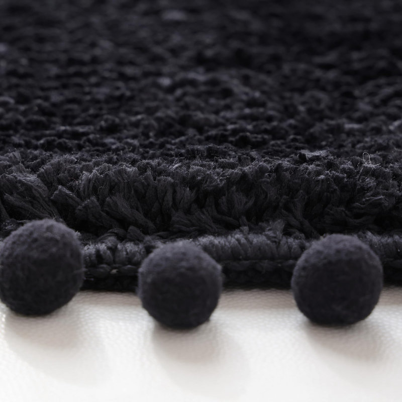 Tapis ovale avec tapis de bain Yyddeo, Simple - L 30 po x l 20 po, Noir