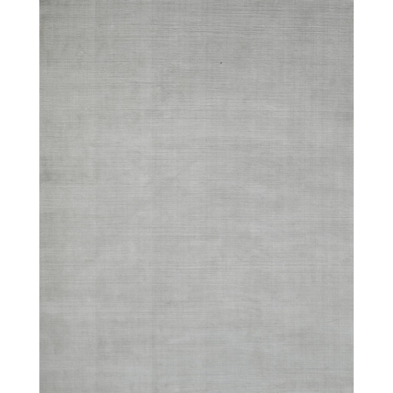 High-Quality Hand-Knotted Taupe Area Rug, Rectangle 5' x 8'