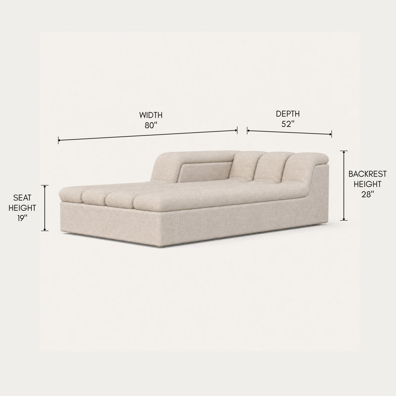 Canapé modulaire droit Passabe, Beige