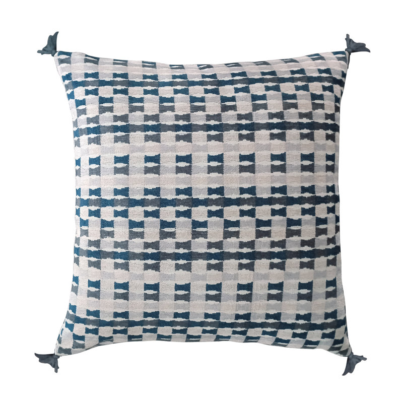 Housse de coussin en jacquard damassé de couleur crème (ensemble de 2), Rectangulaire, H 12 po x l 20 po
