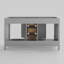 Meuble-lavabo à double cuve festonné 60 po - gris clair - sans comptoir - boutons noirs-123431084-123431079