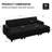 Shavera Velvet Reversible Sectional Sofa Bed Convertible Modular Sleeper Couch With Storage Ottoman-1307297446