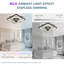 Ventilateur de plafond 20 "avec ensemble de lumières DEL, télécommande à intensité variable 3 couleurs et contrôle des applications