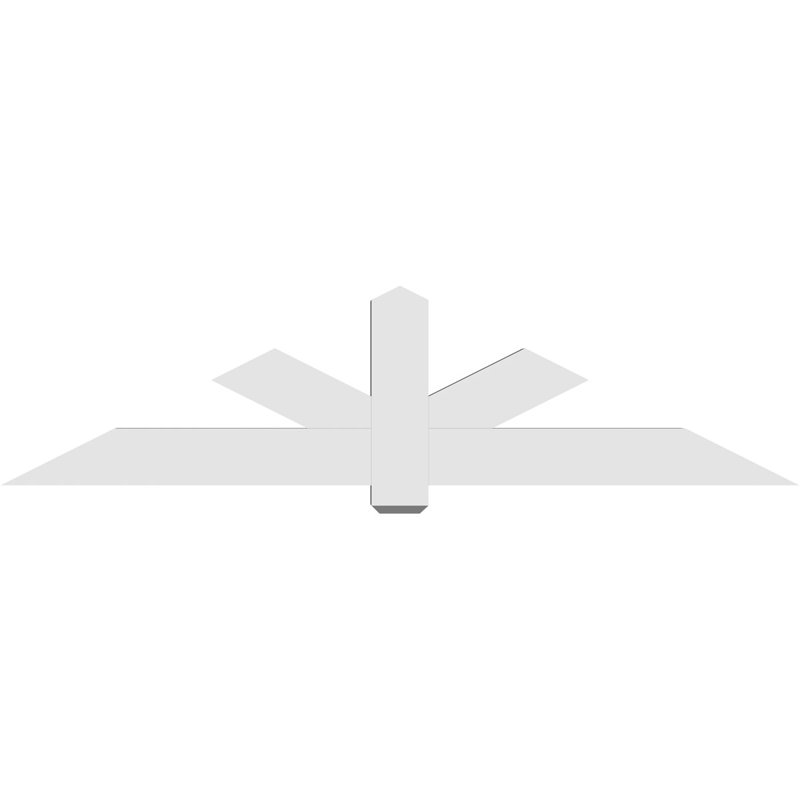 Support de pignon en PVC de qualité architecturale Kennewick, H 21 po x l 84 po (pas: 6/12), P 4 po x F 6 po