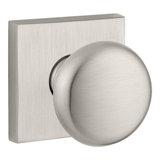 Round Keyed Door Knob with Contemporary Square Rose