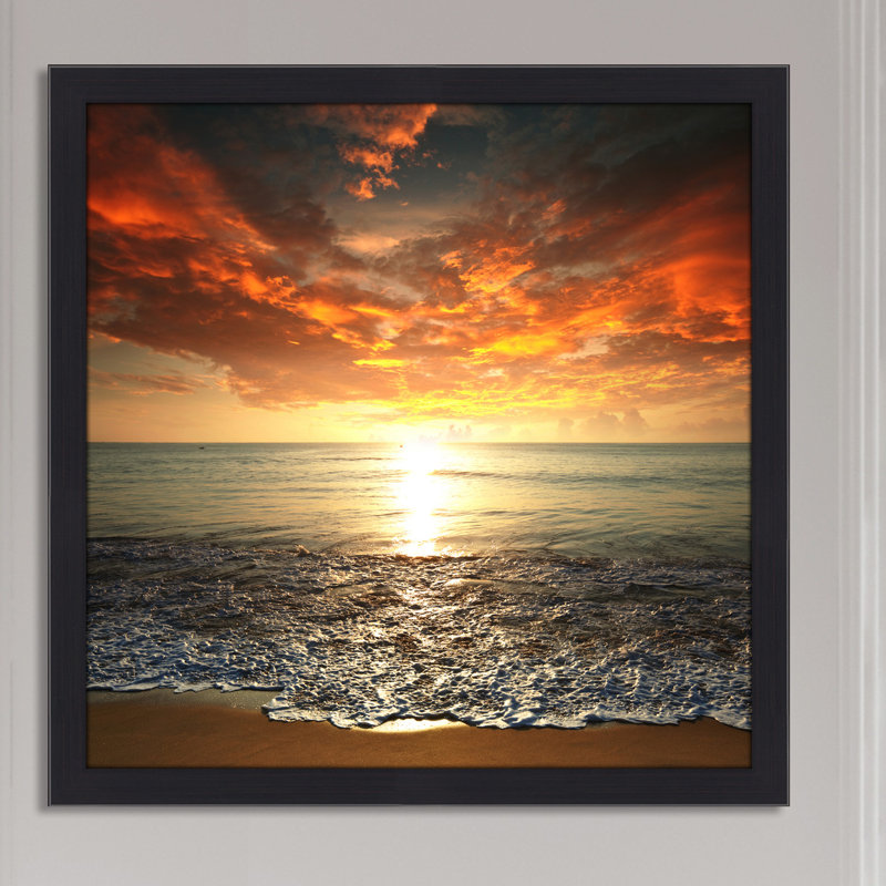 « rosso », reproduction de photo encadrée, H 35 po x l 35,5 x P 0,75 po