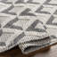 Géométrique tissé à plat recyclé P.E.T. Tapis gris-713351731