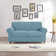 Elastic Textured Grid Separate Box Cushion Loveseat Slipcover