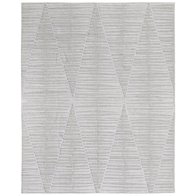 Elias Modern Geometric Ivory Area Rug