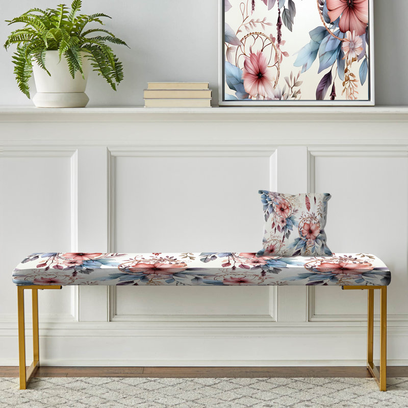 Banc rembourré or, Pink And Blue Dreamcatchers Boho