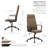 Linen Task Chair with Headrest-940998790