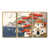 Toile avec cadre flottant or