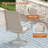 4-Person Round Patio Dining Set With Swivel Textilene Chairs-234633469