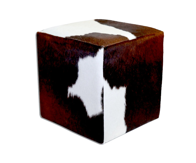 Square Ottoman in Tricolor
