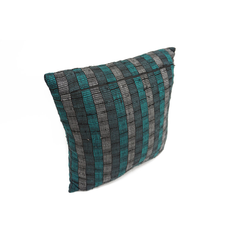 Striped Silk Reversible Throw Pillow