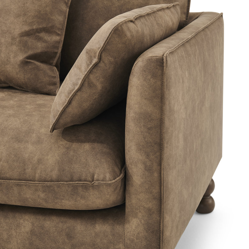 Thresia 2 Seater Faux Leather Sofa
