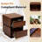 Rotatable Nightstand End Table Bedside Table Night Table 2 Drawer Dresser Wood Nightstand-445995050