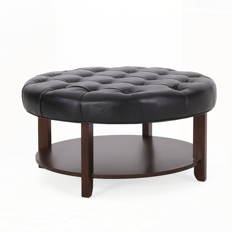 ROUND OTTOMAN, Black
