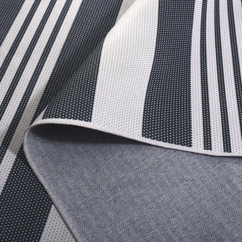 Amalea Performance Machine Washable Striped Rug, Rectangle 5' x 8'