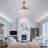 42 Inch - Silver Crystal Fan Chandelier - Remote Control / Dimmable / Variable Speed - Suitable For Living Room And Any Room