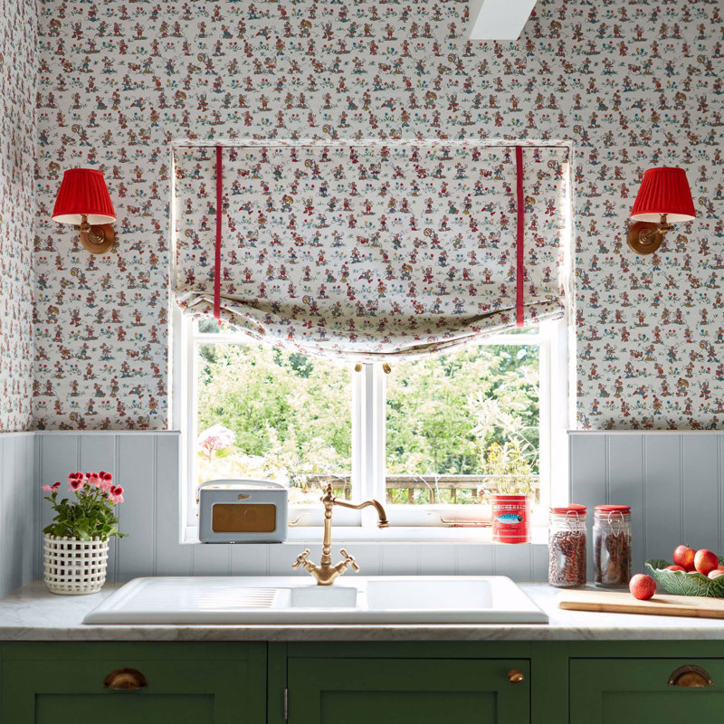Mickey & Minnie Wallpaper, Rhubarb/Custard