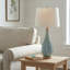 Ensemble de 2 lampes de table Modern Coastal Aqua Glass