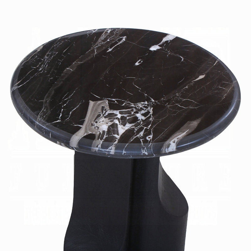 Table de bout Kinton avec plateau en marbre naturel