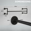 109cm Wall Mounted Metal Clothes Hanging Rail