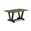 Table de salle à manger en bois naturel avec plateau en bois massif et chaises Parson-1074848780