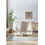Fauteuil berçant à oreilles en tissu Teddy avec poche de rangement latérale, chaise berçante d'allaitement douce et confortable, base en bois massif robuste et sécuritaire, chaise d'appoint polyvalente pour chambre de bébé et salon, blanc-1827501016