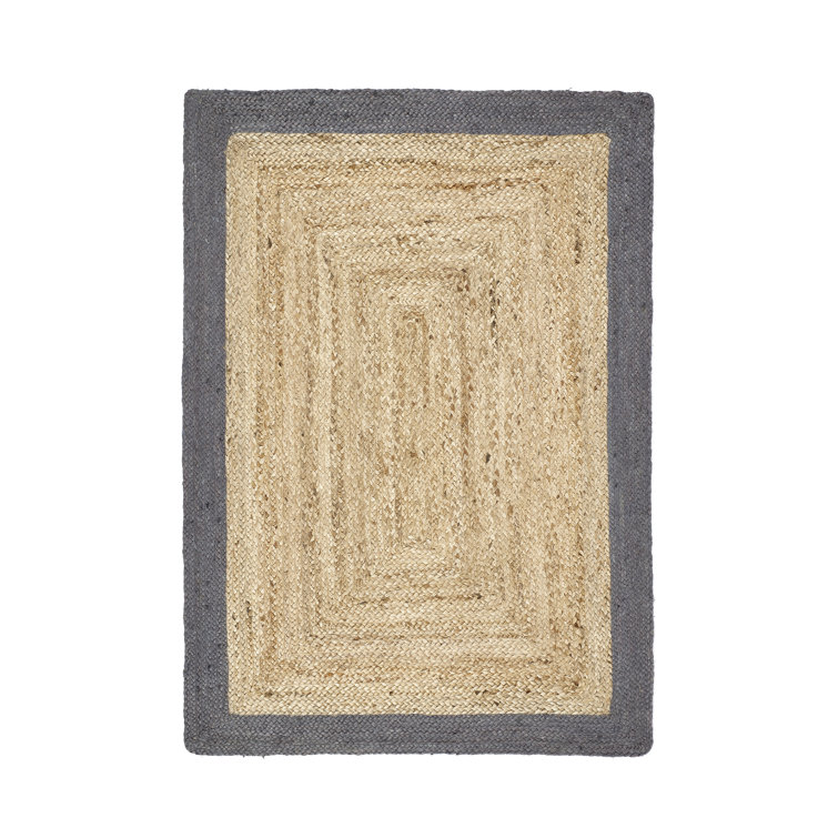 Borders Hand Braided Grey Rug