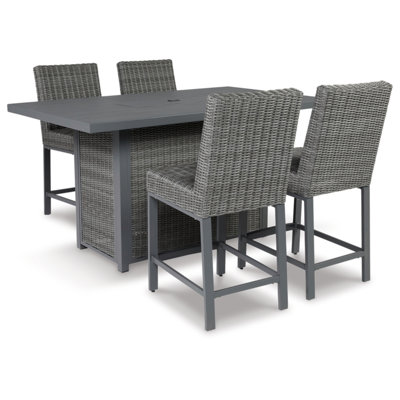 Palazzo Outdoor Counter Height Dining Table With 4 Barstools -  Signature Design by Ashley, P520P1