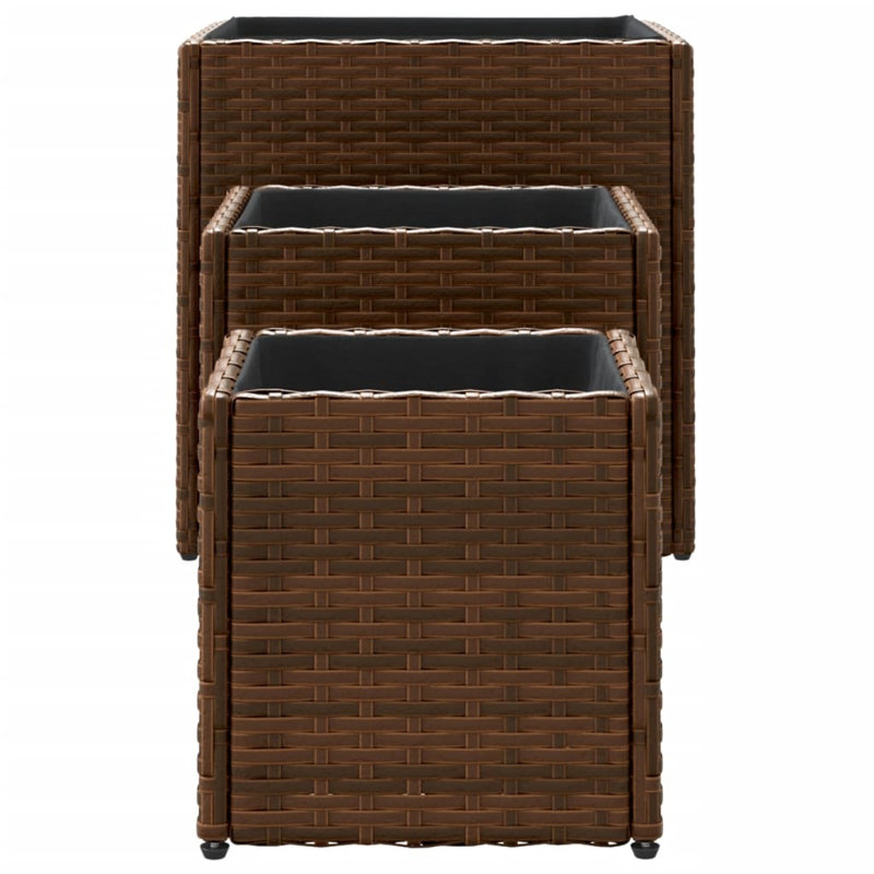 Andreita Metal Elevated Planter, Brown