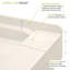 Linear 30-in L x 60-in W Single Threshold Alcove Shower Base Pan with Left Drain in Cameo-106715030