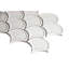 Carreau de mosaïque en porcelaine à motif écailles de poisson 3 po x 4 po Monet