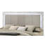 Lit exquis avec finition bicolore ultrabrillante, éclairage à DEL et tête de lit rembourrée pour une ambiance de chambre à coucher contemporaine-857396443
