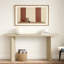 Console moderne avec structure de forme géométrique et grain de bois-1840115538