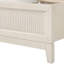 Contemporain 1pc très grand lit tête de lit à DEL décorative cannelée FB mobilier de chambre blanc antique-2024114565