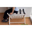 Ensemble de 2 valises pliantes pour valises, porte-bagages en bois avec tablette de rangement pour chambre d'amis et chambre à coucher, noyer-119690305