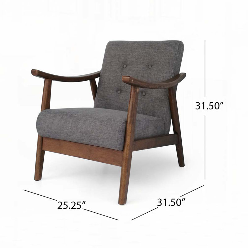 Fauteuil Lagunas, Polyester gris foncé