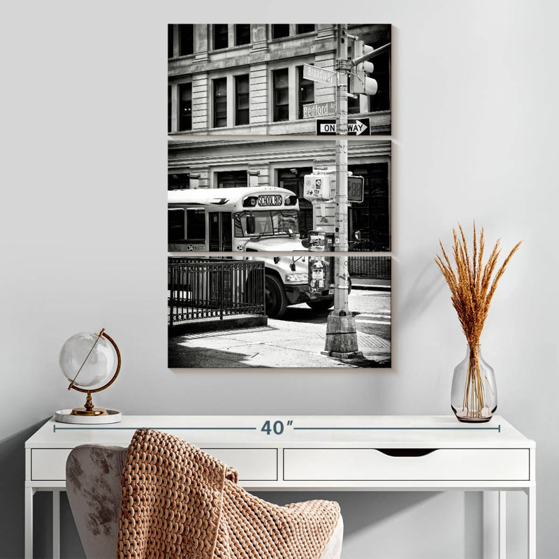 Mehar Vintage NYC School Bus, 32" H x 20" W