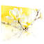 Fleurs de magnolia blanches sur fond jaune, reproduction d'art sur toile, ensemble de 3-193290808