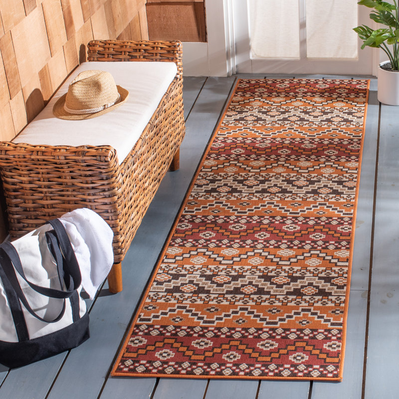 Tapis intérieur / extérieur Northpoint Southwestern, Tapis de couloir 2 pi 3 po x 8 pi