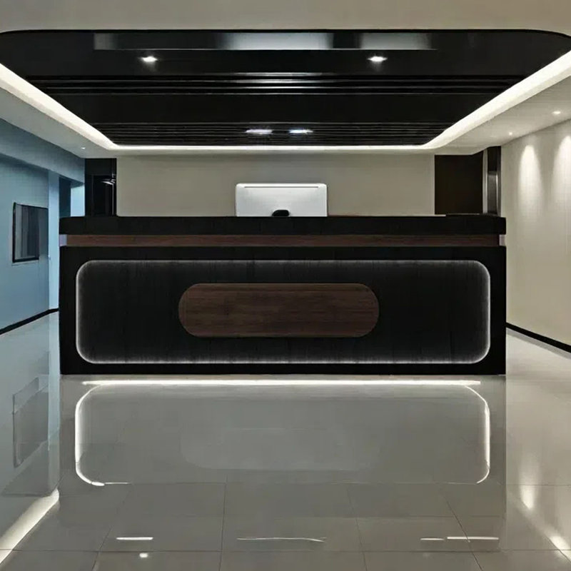 Orren Ellis Large Rectangular Country-Style Front Counter,Front desk ...