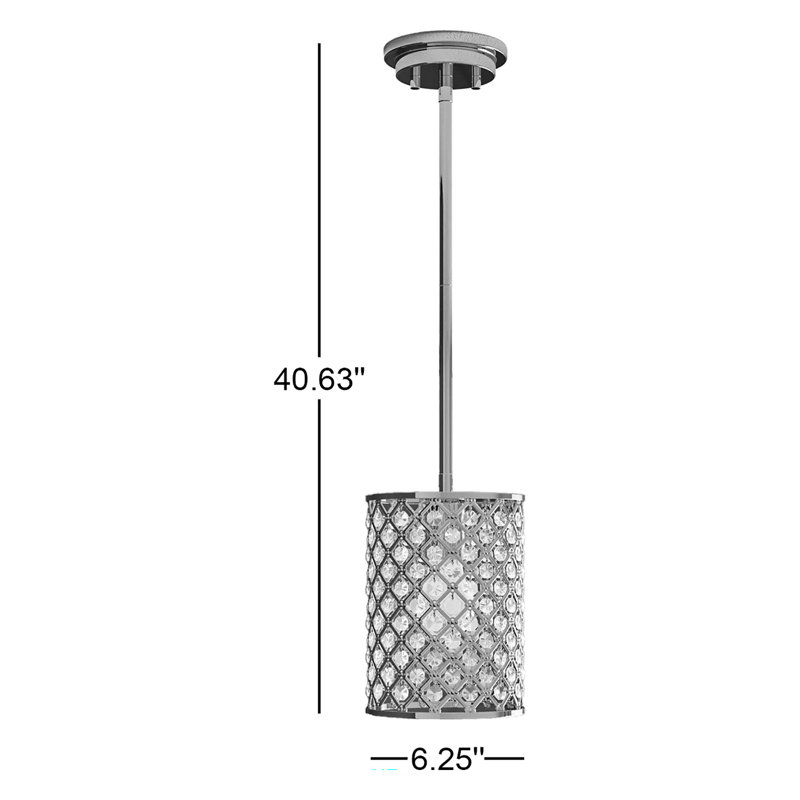 Luminaire suspendu cylindrique 1 lumière Araujo