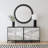 Round Renn Wall Mirror – Matte Black Frame with Modern Knob Detail
