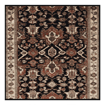 Machine Washable Persian Brown Area Rug