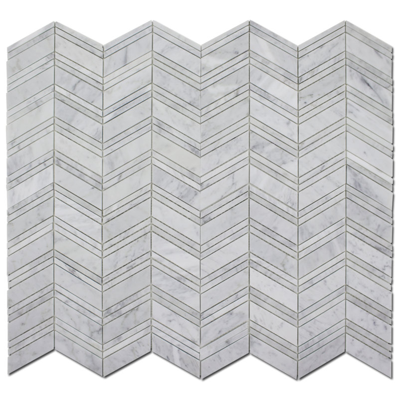Marble Herringbone Mosaic Wall & Floor Tile
