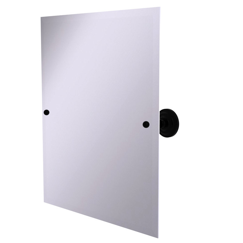 Miroir rectangulaire inclinable 21 "x 26" Jhene, Noir mat