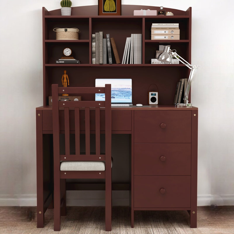 2 Writing Desk Office Set, Brown